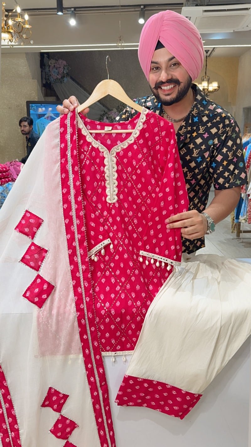 Rani Pink Traditional Designer Suit